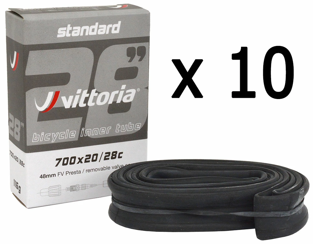 Vittoria Chambre à Air Standard 700x20/28C SV 80mm (10 Pièces) 3 Vittoria Chambre à Air Standard 700x20/28C SV 80mm (10 Pièces)